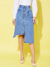 Women's Denim Hi Lo Skirt